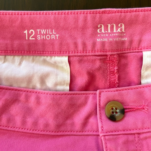 a.n.a Pink Cotton Twill Shorts - Picture 2 of 14